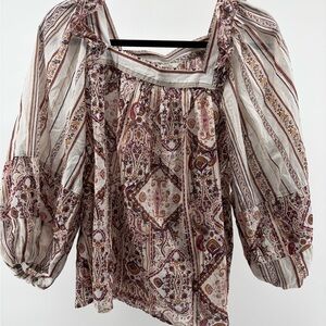 EST 146, Bohemian Print Women's Top, Size M